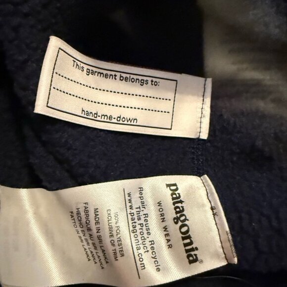 Patagonia Ladies Dark Blue Better Sweater zip up jacket XL two pockets inside - Picture 7 of 7
